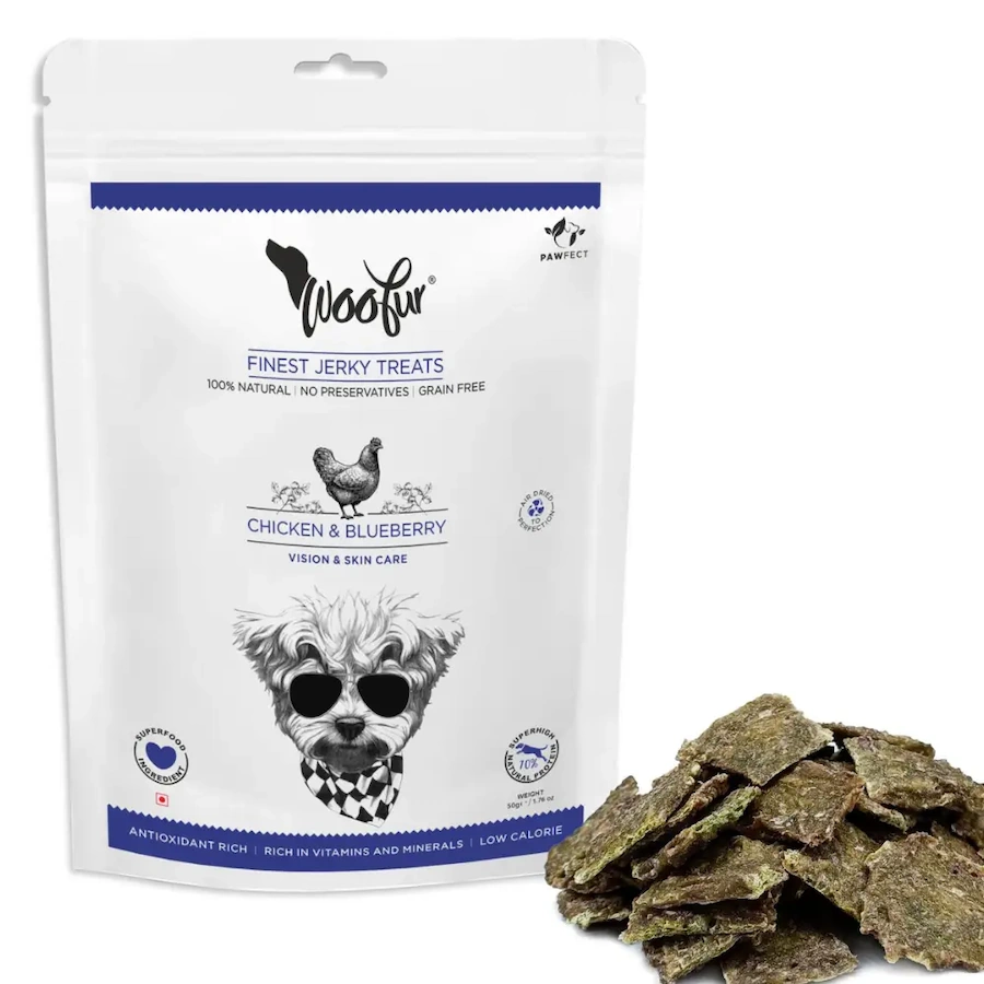 Pawfect Woofur Chicken & Blueberry Jerky