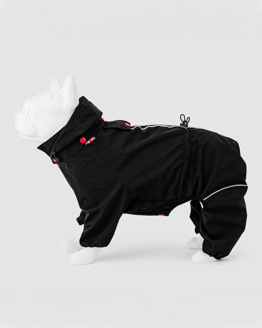 Hugo and Hudson Protective Dog Overalls, Black